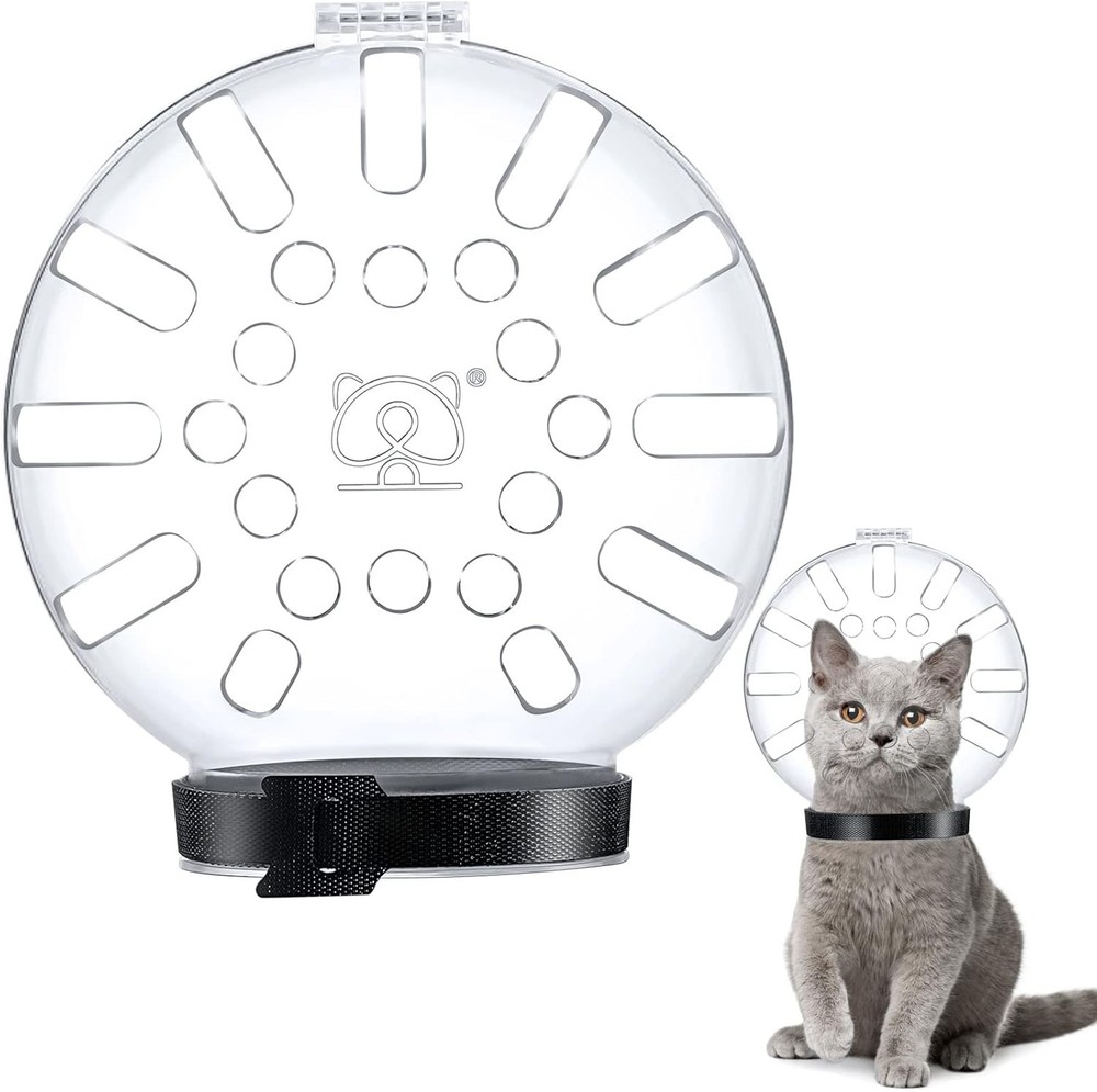 Cat Muzzle Grooming & Bathing Breathable Anti-Bite Transparent Face Mask Hood