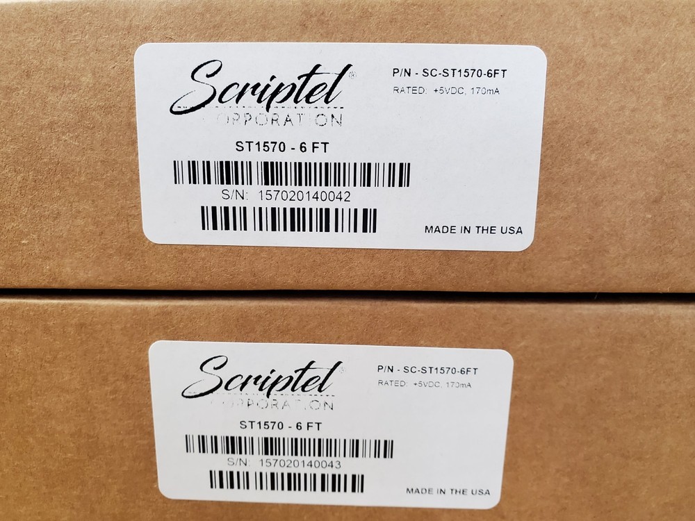New/OpenBox Lot of 2 Scriptel 6ft ScripTouch Signature Pad (SC-ST1570-6FT)