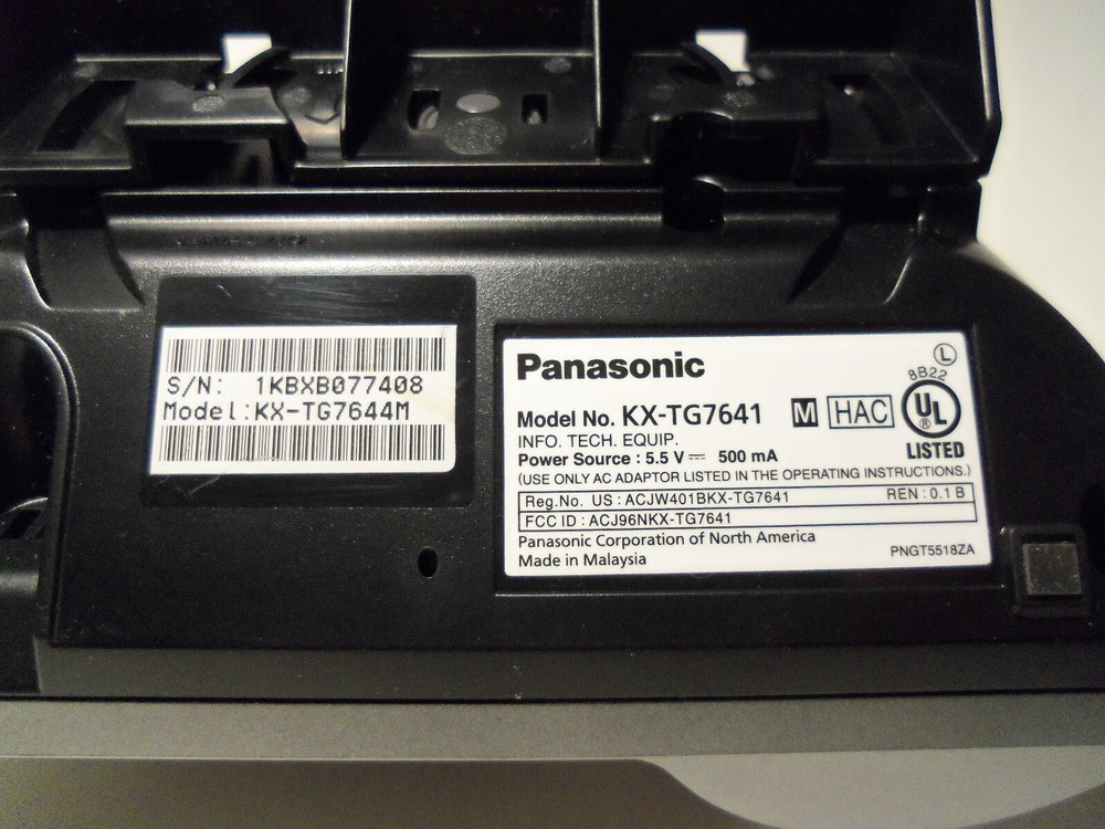Panasonic KX-TG7641 M Main Base Answering System w/ Power Supply