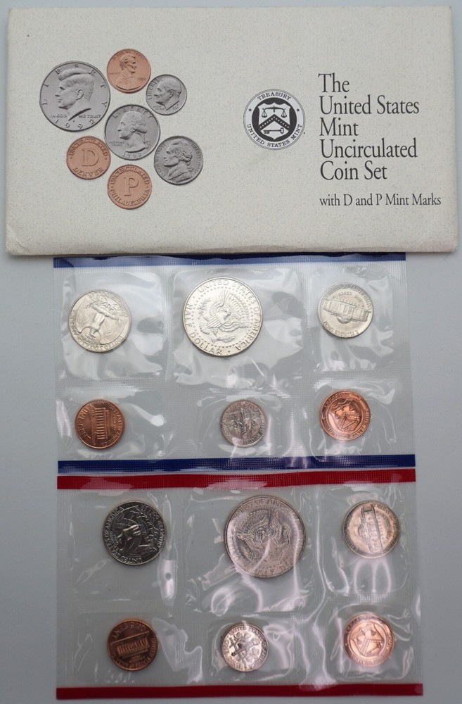 1992 - P&D Uncirculated US Mint Coin Set in OGP
