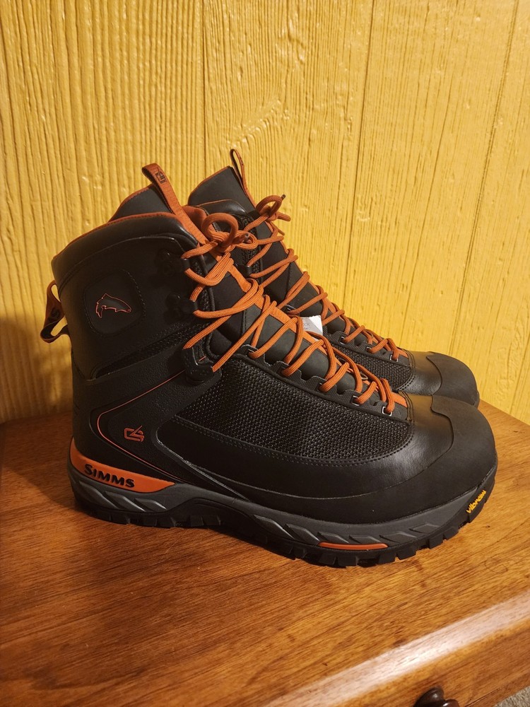 New Simms G4 Pro Carbon Vibram Wading Boots Size 14