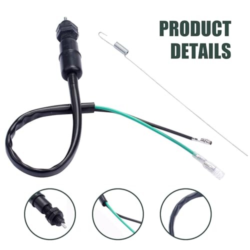 1 PC Rear Brake Light Switch Wire, 14.96 Inches Tail Light Switch with Spring