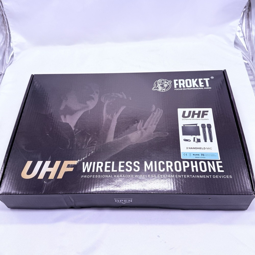 Froket FU-2002 Wireless Mic Combo Pack - 2 Handheld Mics - UHF System