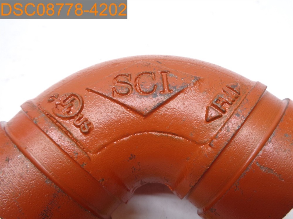 SCI 2" 90 Degree Elbow Grooved Fitting 09229, 65ES