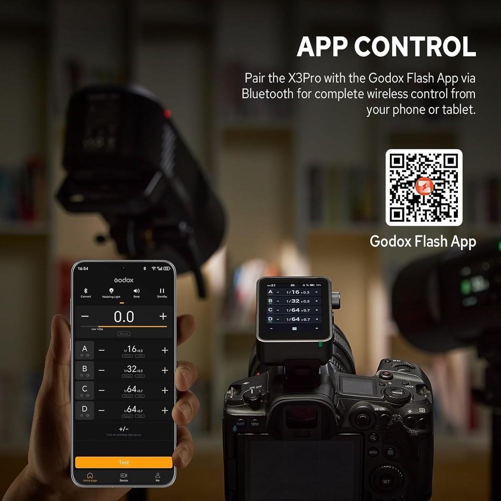 X3 Pro-C Flash Trigger for Canon - Bluetooth & APP Control