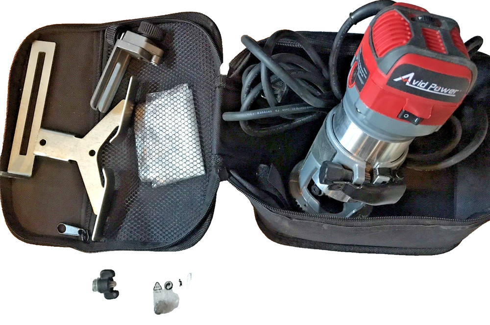 AVID POWER 6.5 Amp 1.25 HP Compact Router Tools Woodworking Fixed Base Wood