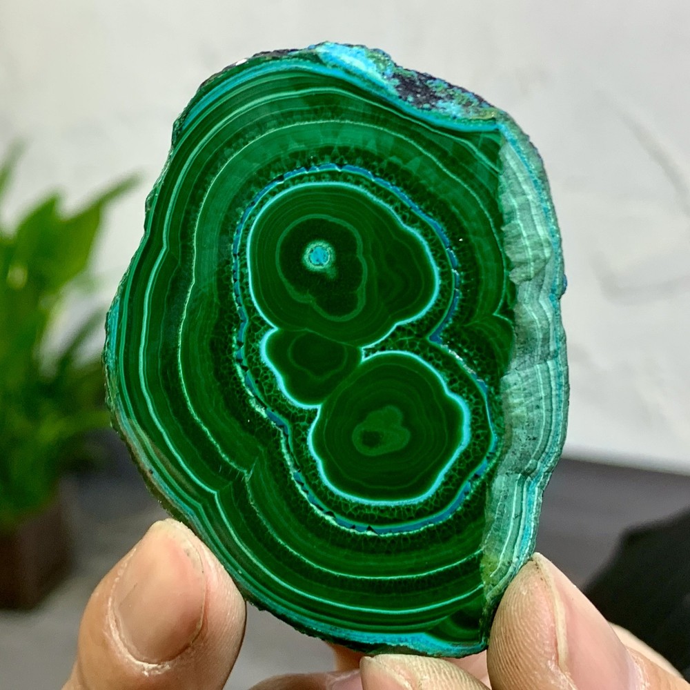 82G Natural Chrysocolla/Malachite transparent cluster rough mineral sample