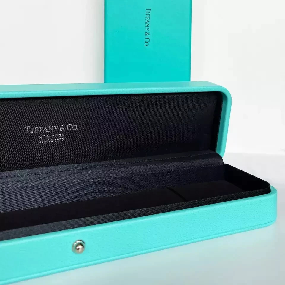 Tiffany & Co. Engagement Blue Leather Bracelet Empty Box Case