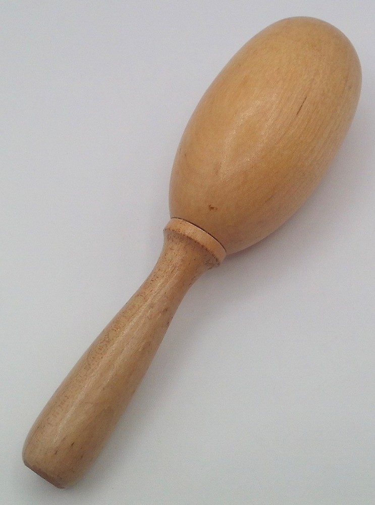 Vintage Wooden Sock Darning Egg 6" Long