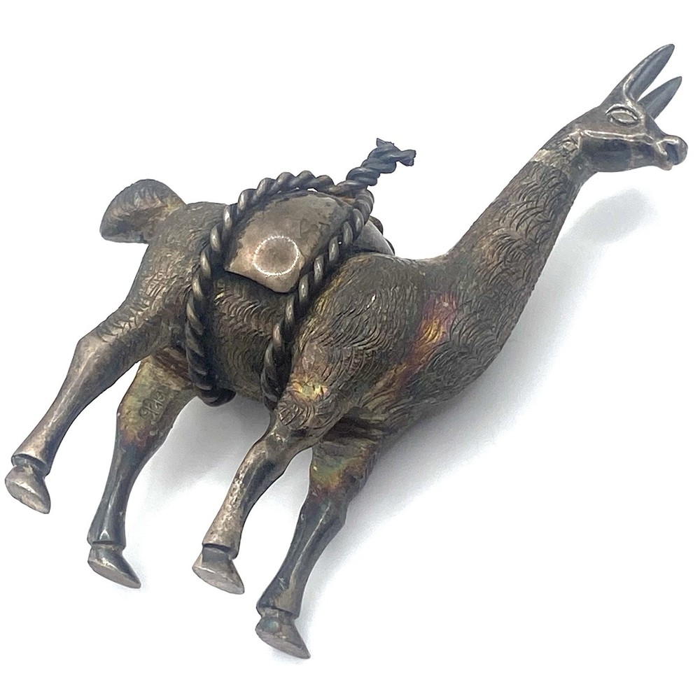 Vintage Peruvian Sterling Silver Llama Figurine 74.7 gram