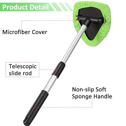 3 Pieces Windshield Cleaning Tool Inside Car Window Cleaner Cleaning Tool