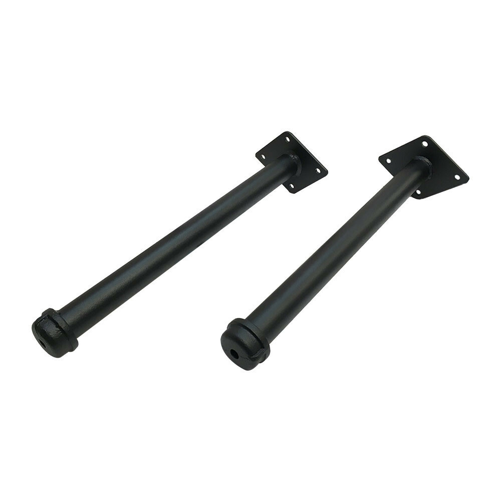 Shelf Support Pipe Style Faceout for Wall Mounted Pipeline Black 4 Pc 12''