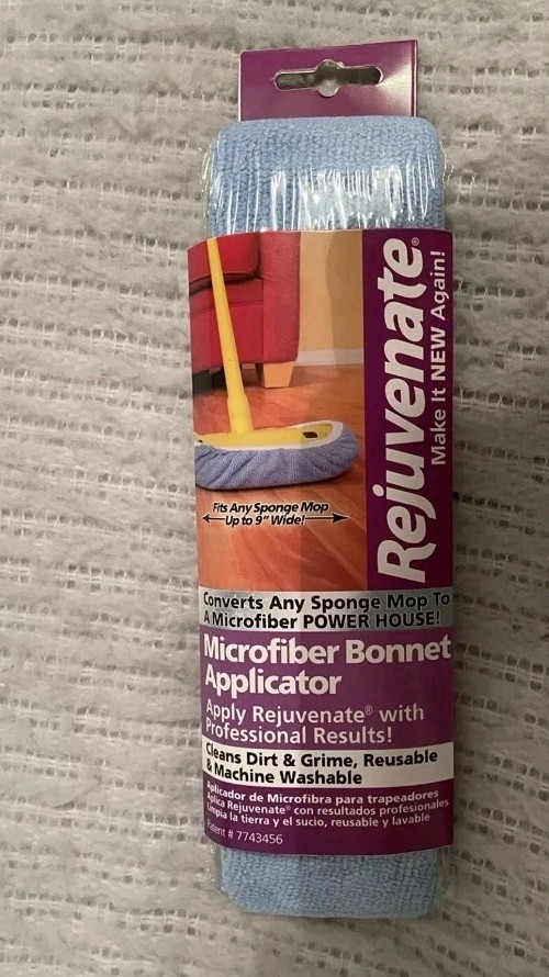 Rejuvenate Microfiber Bonnet Applicator Fits Any 9” Sponge Mop Head Washable