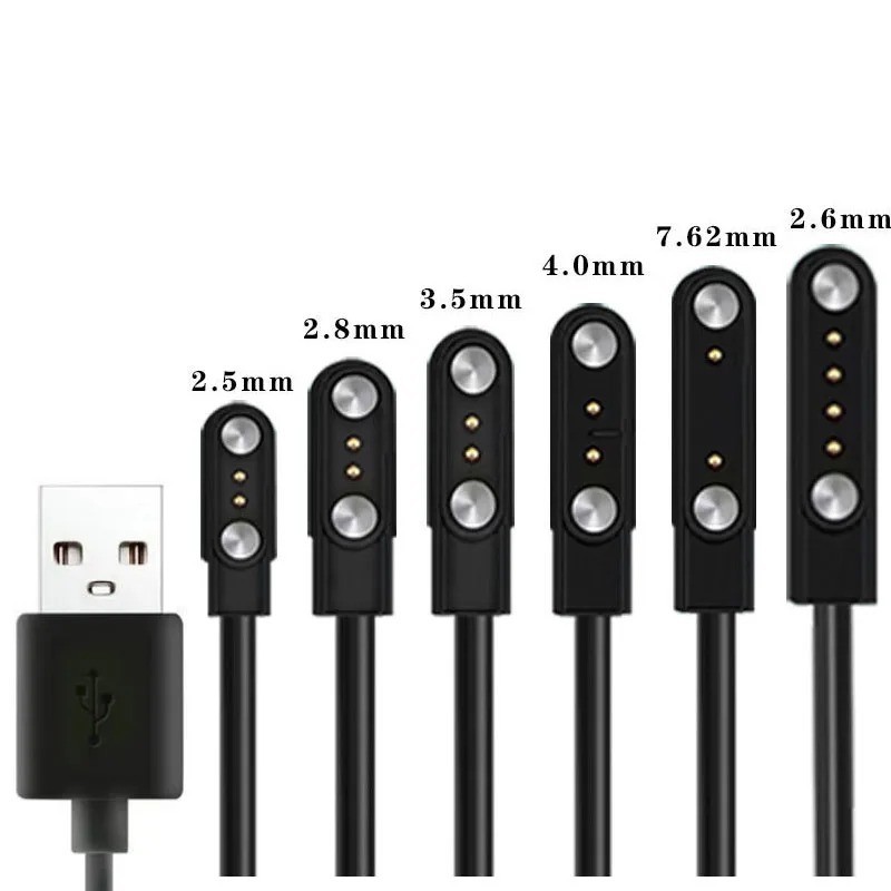 2-Pin /  4-Pin Smartwatch USB Charger Dock Cable Replacement Charging Adapter