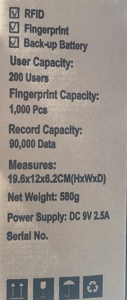 Fingerprint & RFID Calculating Time Recorder-time clock