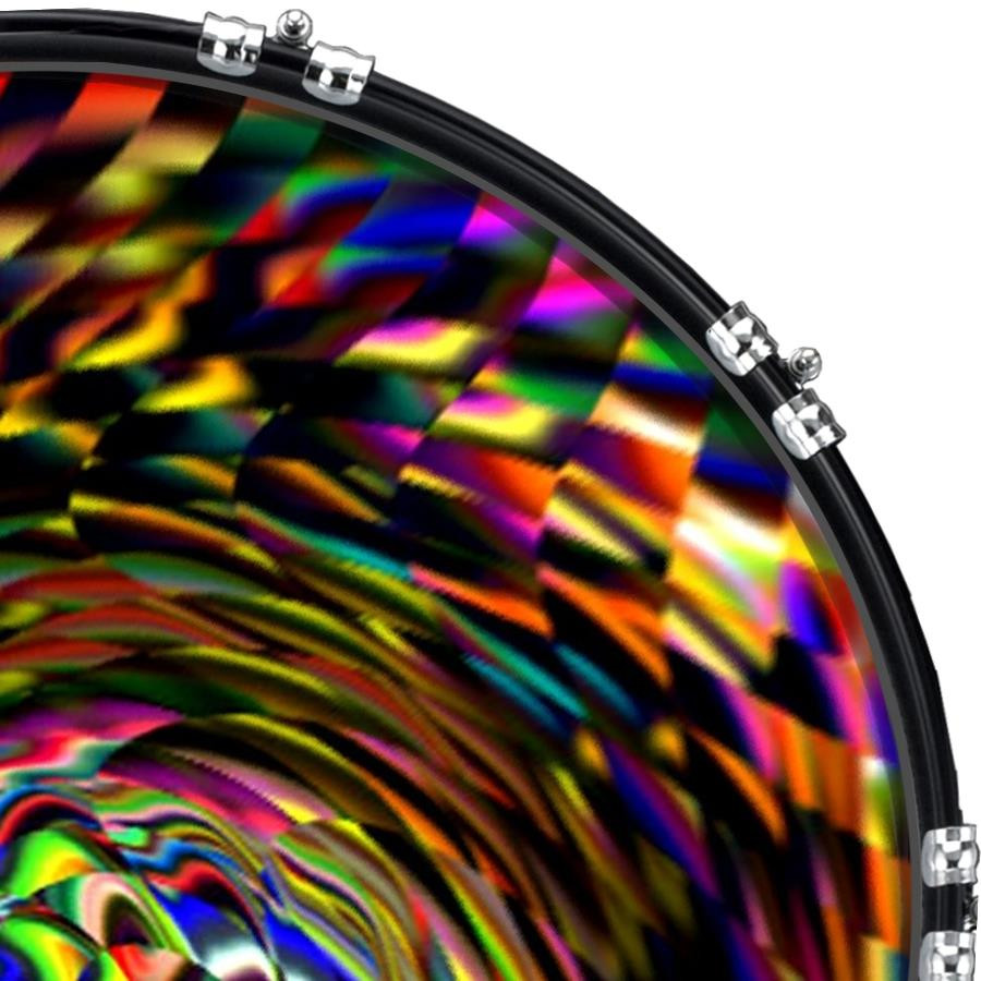 20" Custom Bass Kick Drum Front Head Graphic Graphical Spiral 31