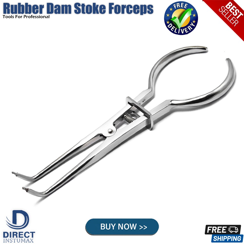 Dental Rubber Dam Kit Endodontic Restorative Set Brinker Clamps Scaler & Forceps
