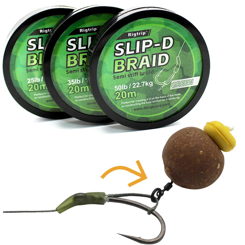 20m Carp Fishing Line Hook Link Slip-D Braid Hooklink Braid Line for Hair Rig