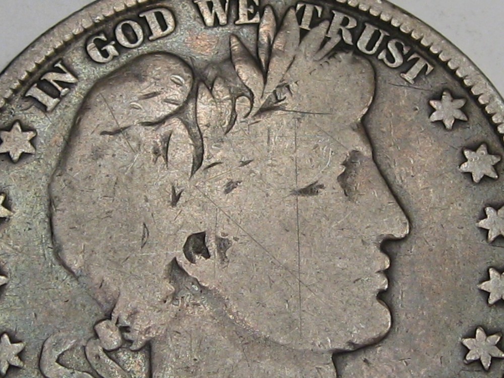 FINE 1897 Barber Half Dollar. #38