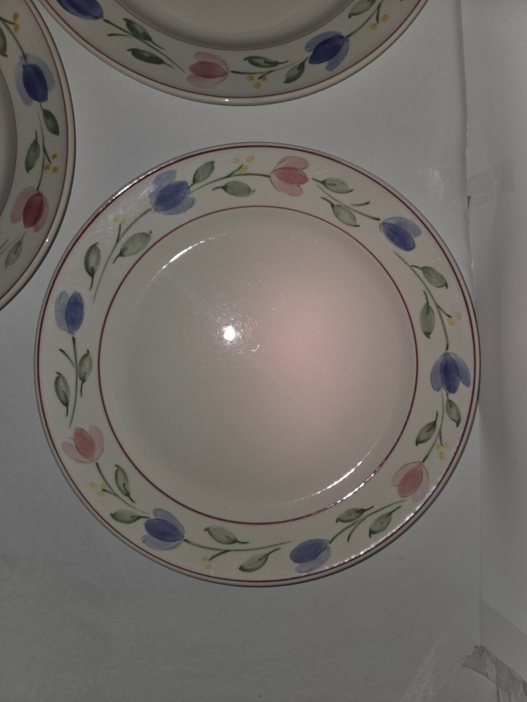 Pre Owned Set 3 NIKKO Table Mates Spring Tulips Dinner Plates