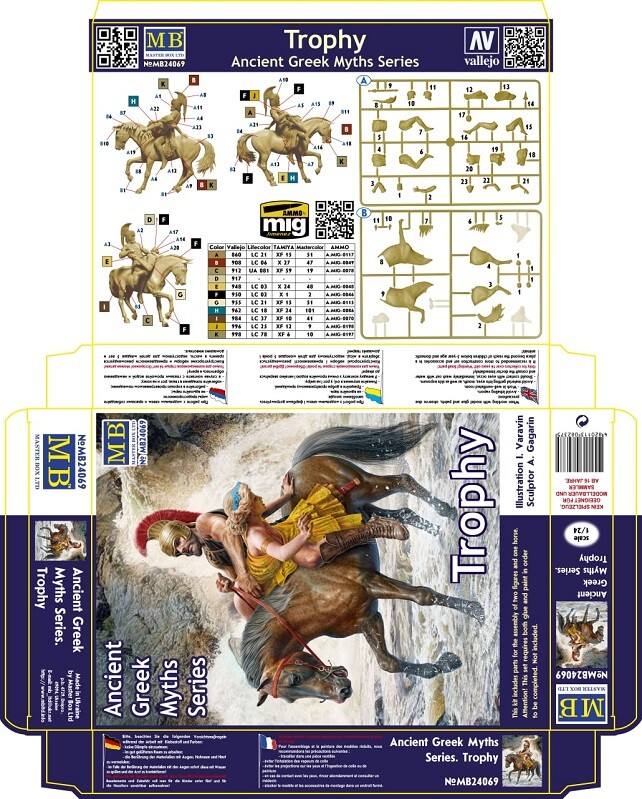 Master Box 24069 - 1/24 Ancient Greek Myths Series. Trophy scale model plastic