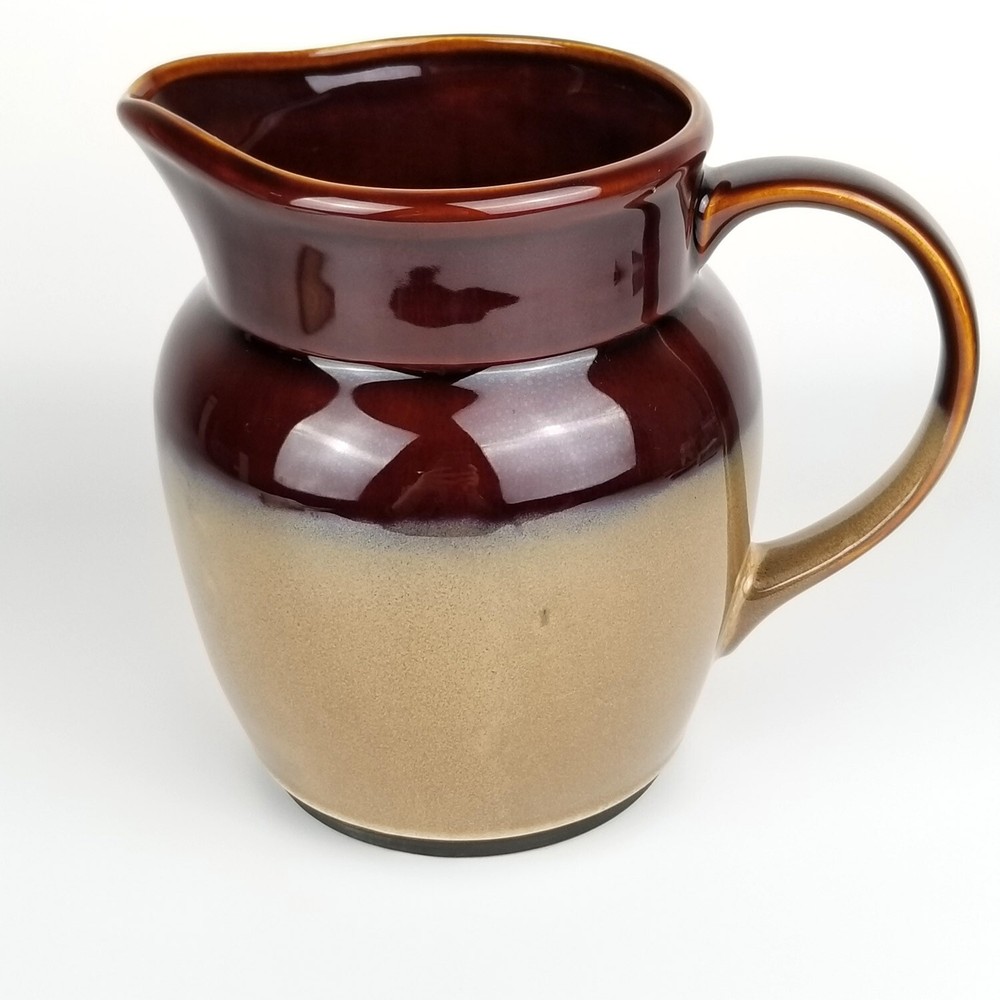 SANGO Nova Brown 80 Oz Watering Pitcher, Earthenware Stoneware Earth Tones