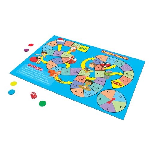 Phonics Board Games Set - 6 Counters - Ages 4-5 - Medium - Pre K-K