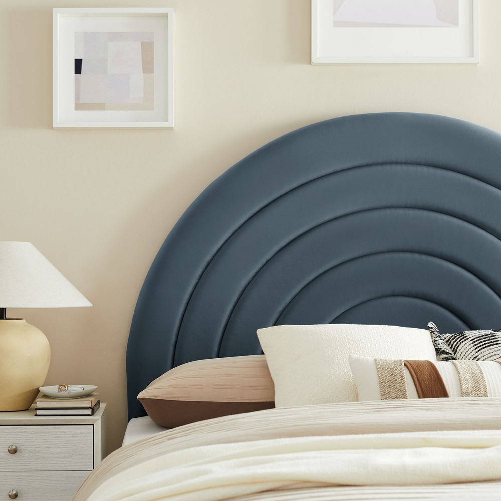 Solana King Headboard in Cadet Blue