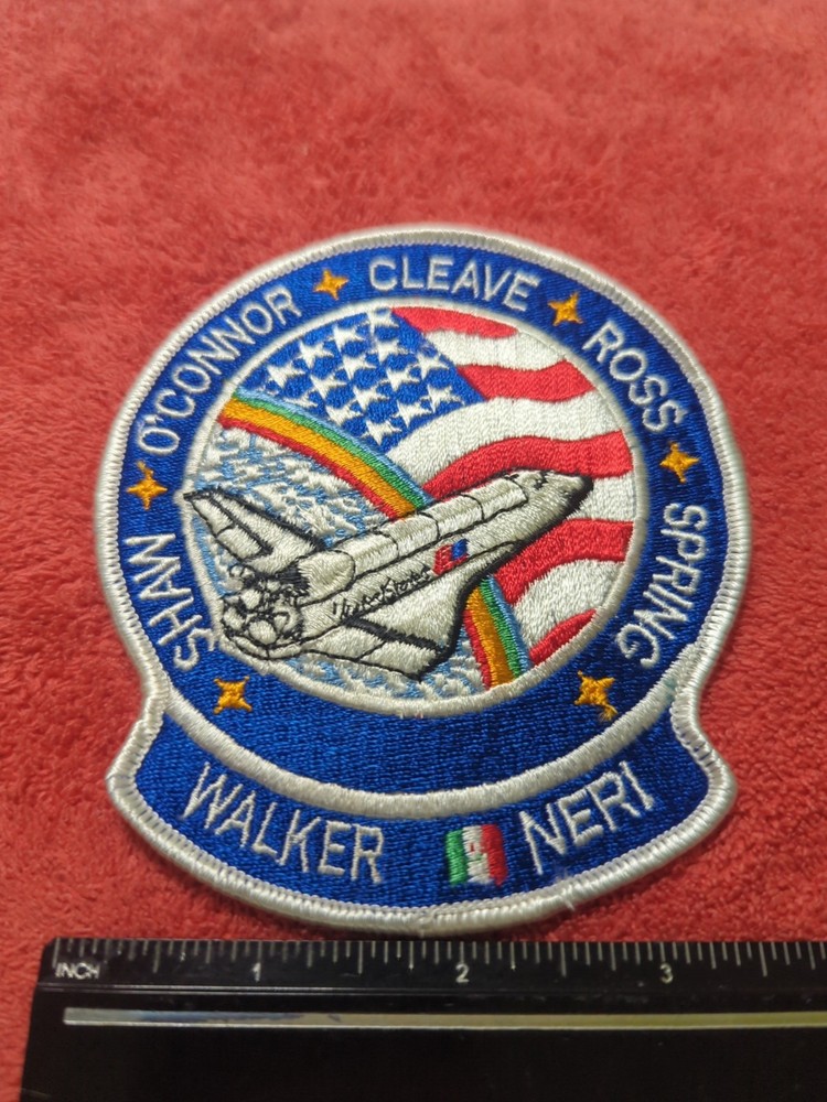 NASA Space Shuttle Patch Shaw O'Connor Cleave Ross Spring Walker Neri Power 4"