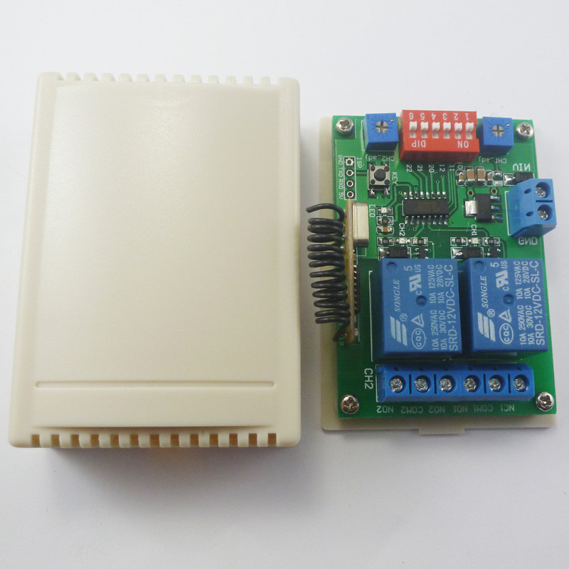 RF Access Control RF Motor Control 4 Buttons Remote Controls 2 pcs Receiver
