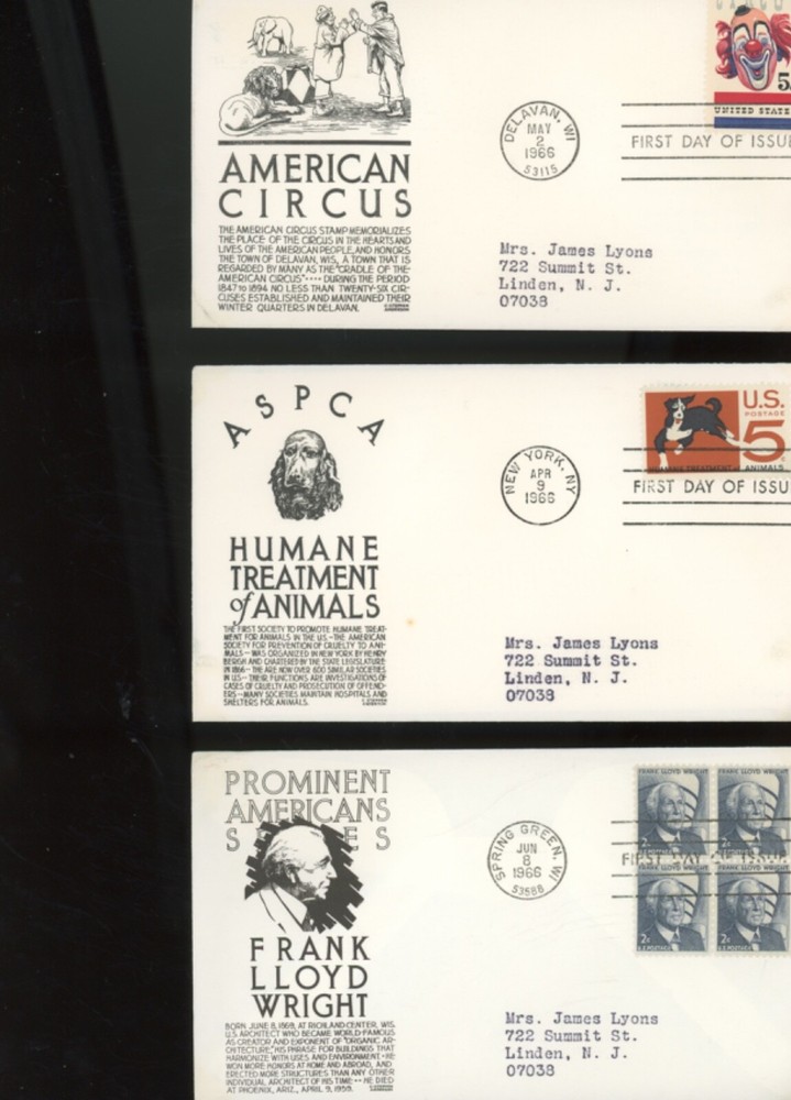 CS Anderson Cachets fdc 72 set d (ip