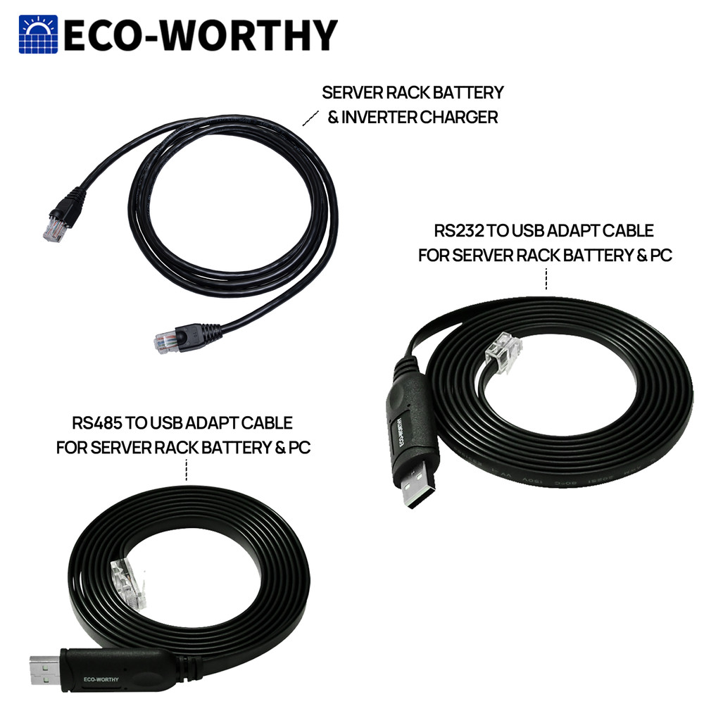 ECO-WORTHY Cable for Server Rack Battery & PC | Inverter Charger Communication