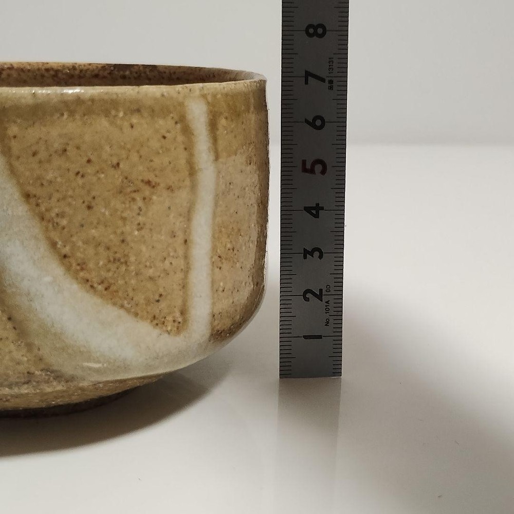 Tea Utensils For practice use Shino ware? Shiranagashi pattern Matcha