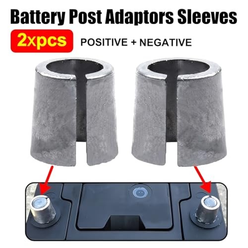 2PCS Car Battery Post Terminal Shims, Lead Automobile Anode Cathode Sleeves,