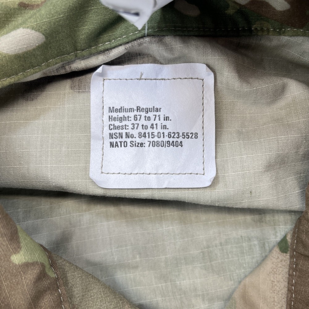 Army Combat Uniform Coat Medium Regular Unisex Insect Sheild New
