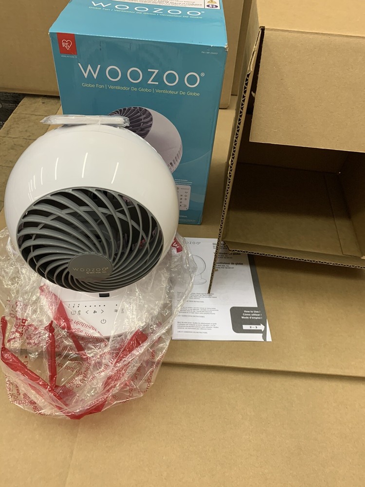 WOOZOO Globe Multi-Directional 5-Speed Oscillating Fan with Remote - White