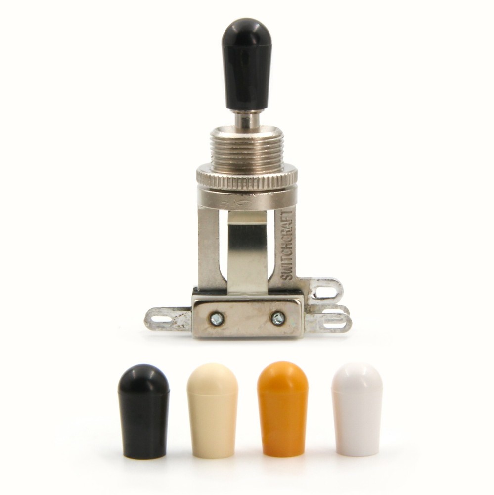 Switchcraft 3-Way Short Toggle Switch w/ Genuine Switchcraft Amber Tip