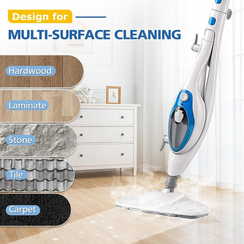 6 Pack Replacement Steam Mop Pads Compatible with 10-In-1 Models