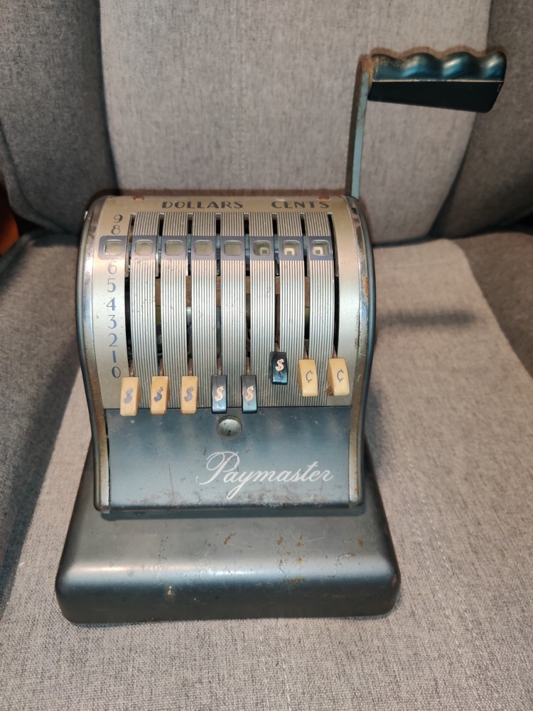 Paymaster Check Machine Series S-600 Vintage