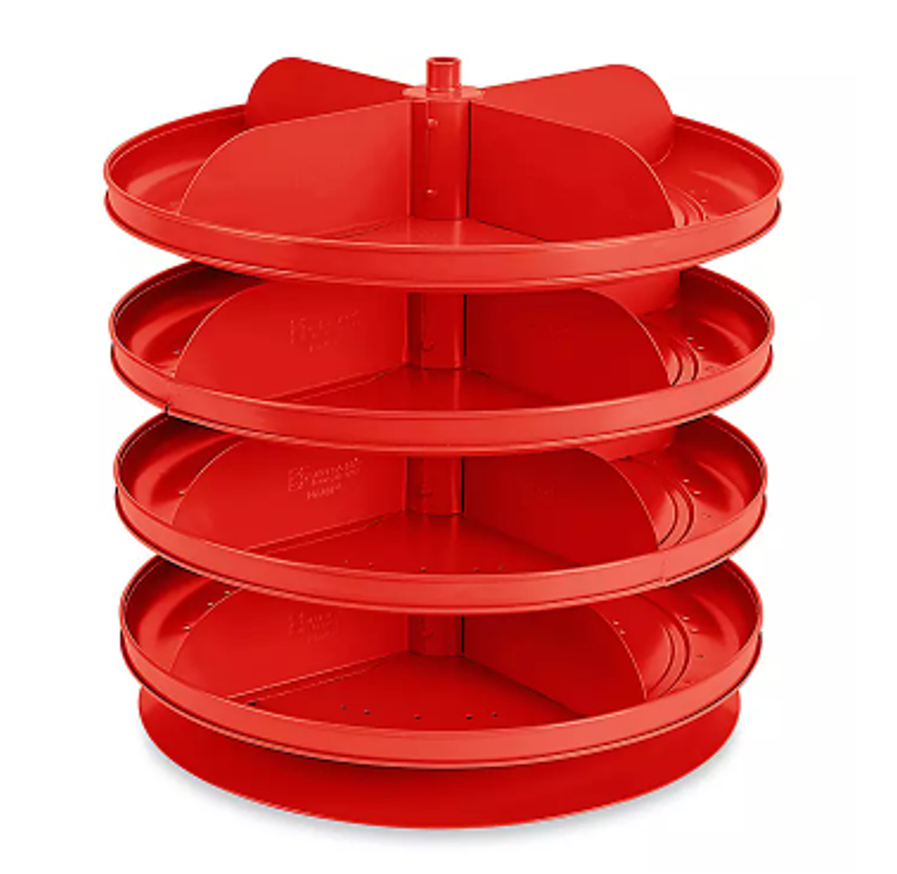 RED TABLE TOP ROTABIN 17"x18" 4 SHELF