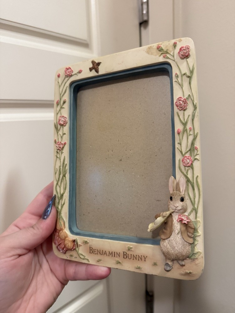 Vintage Benjamin Bunny Ceramic Photo Frame- 80s