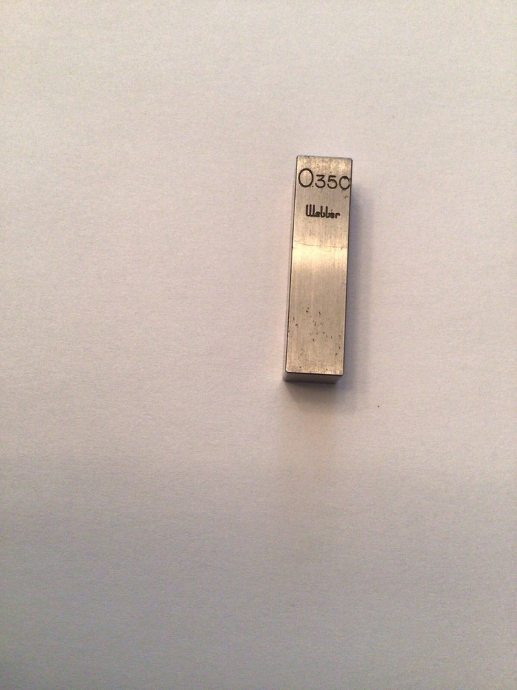 .350” Webber Gauge Block Steel Rectangular