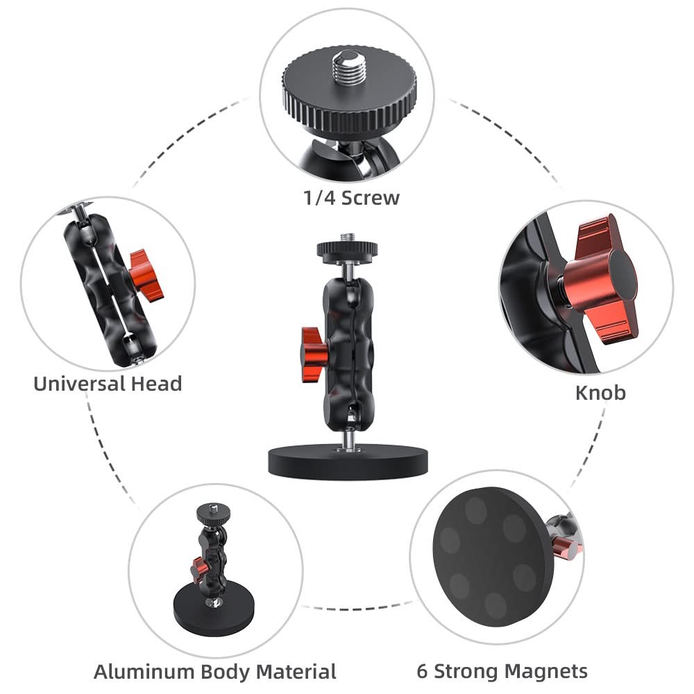 SUREWO Magnetic Camera Mount for GoPro,Strong Suction Cup