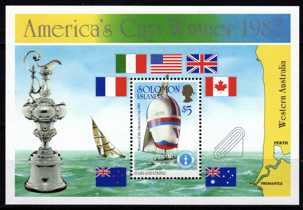 Solomon Islands 1987 America’s Cup (2nd issue), Miniature Sheet  [Mint]