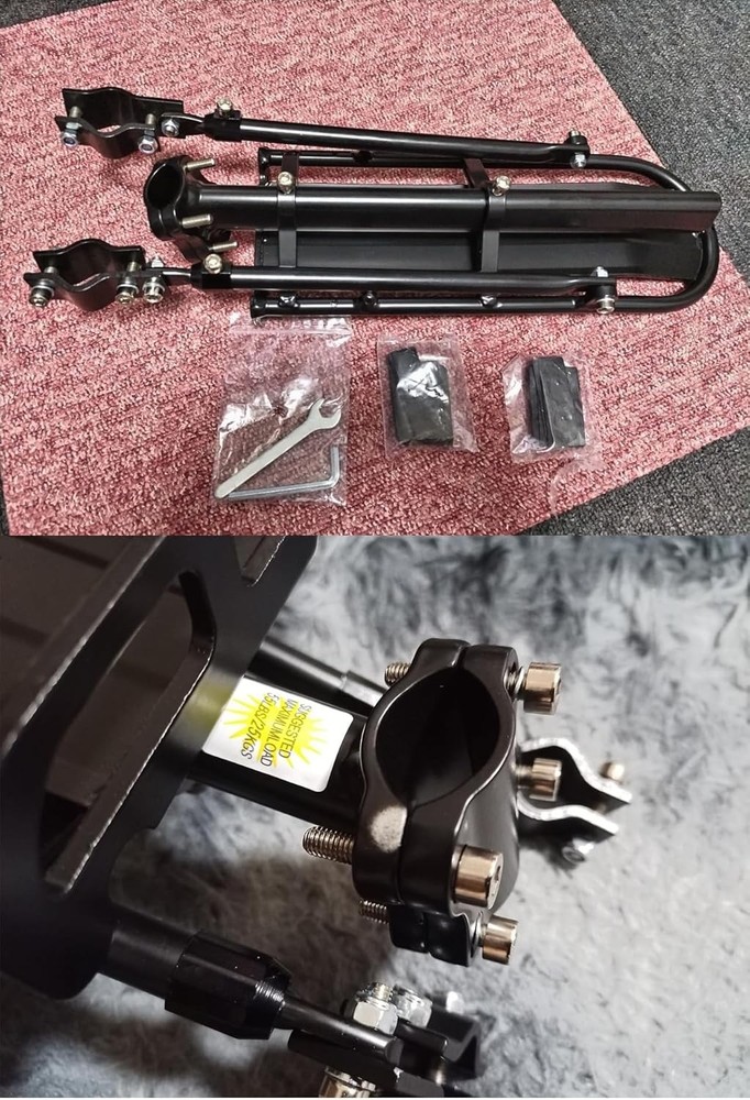 Sleek Retractable Rear Bike Rack - Versatile Cargo Solution with 55 lbs Capacity