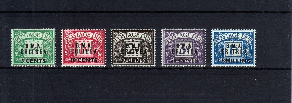 ERITREA BRITISH OCCUPATION 1948 POSTAGE DUE SG ED1-ED5   MLH*