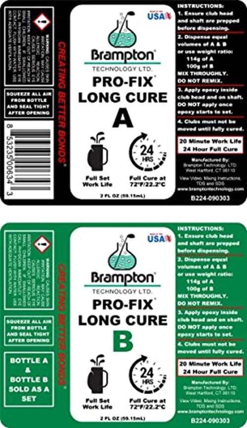 Brampton PRO-FIX Long Cure Golf Epoxy - Full Set Work Life - Assorted Styles
