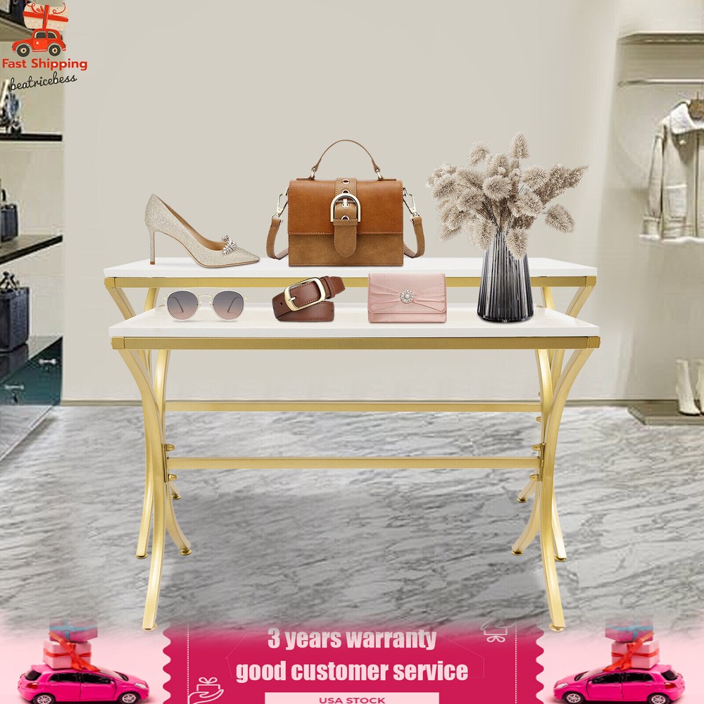 2pcs Handbag Display Stands Riser Shelf Storage Table Modern Nesting Tables  hot