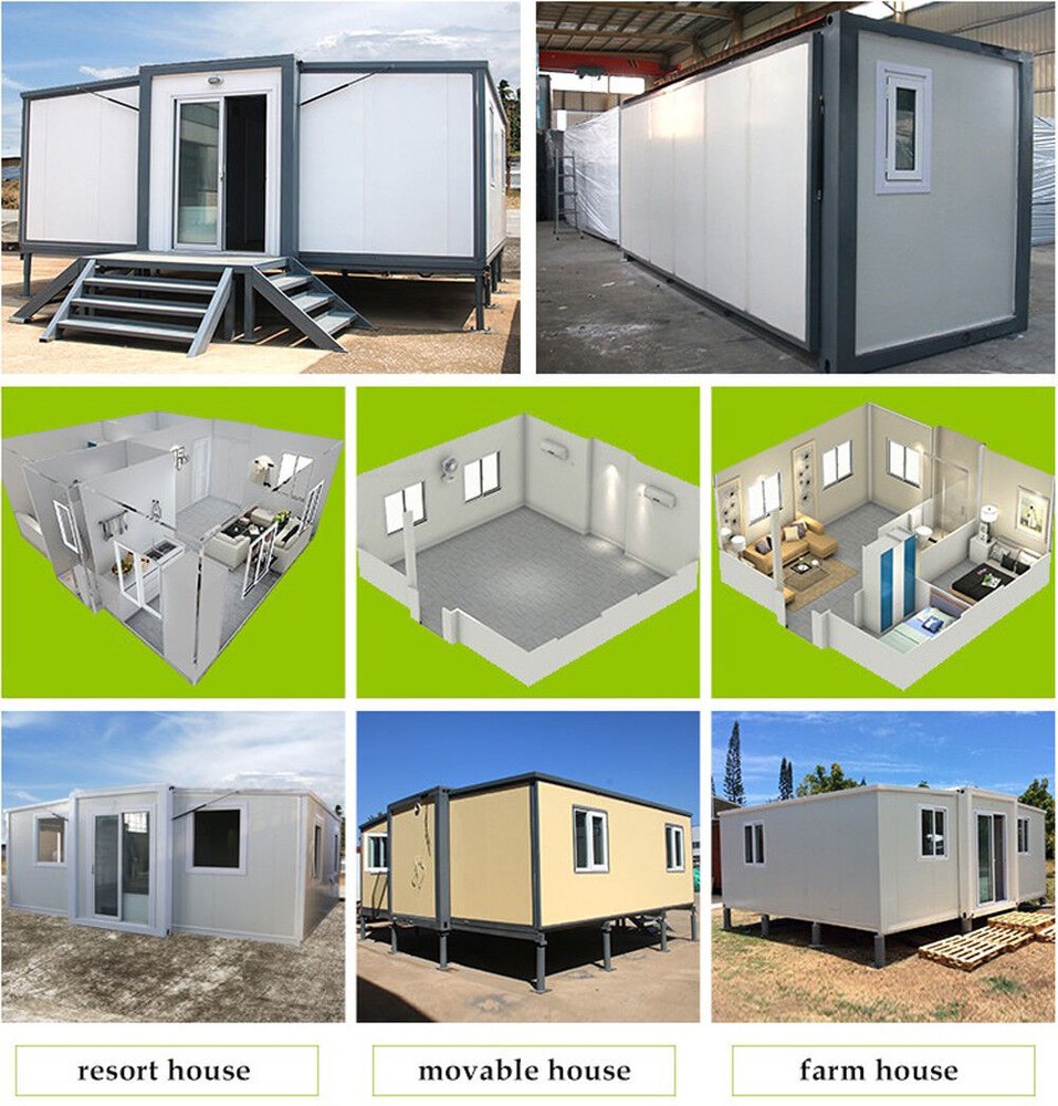 2-Pack 20FT Mobile Expandable Container House Utilities Full Bathroom/Bedroom