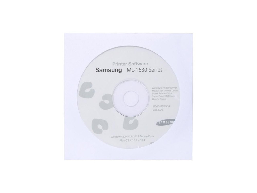 Samsung ML-1630W printer drivers and software CD disk (Windows / Mac OS X)